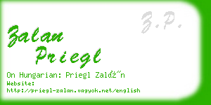 zalan priegl business card